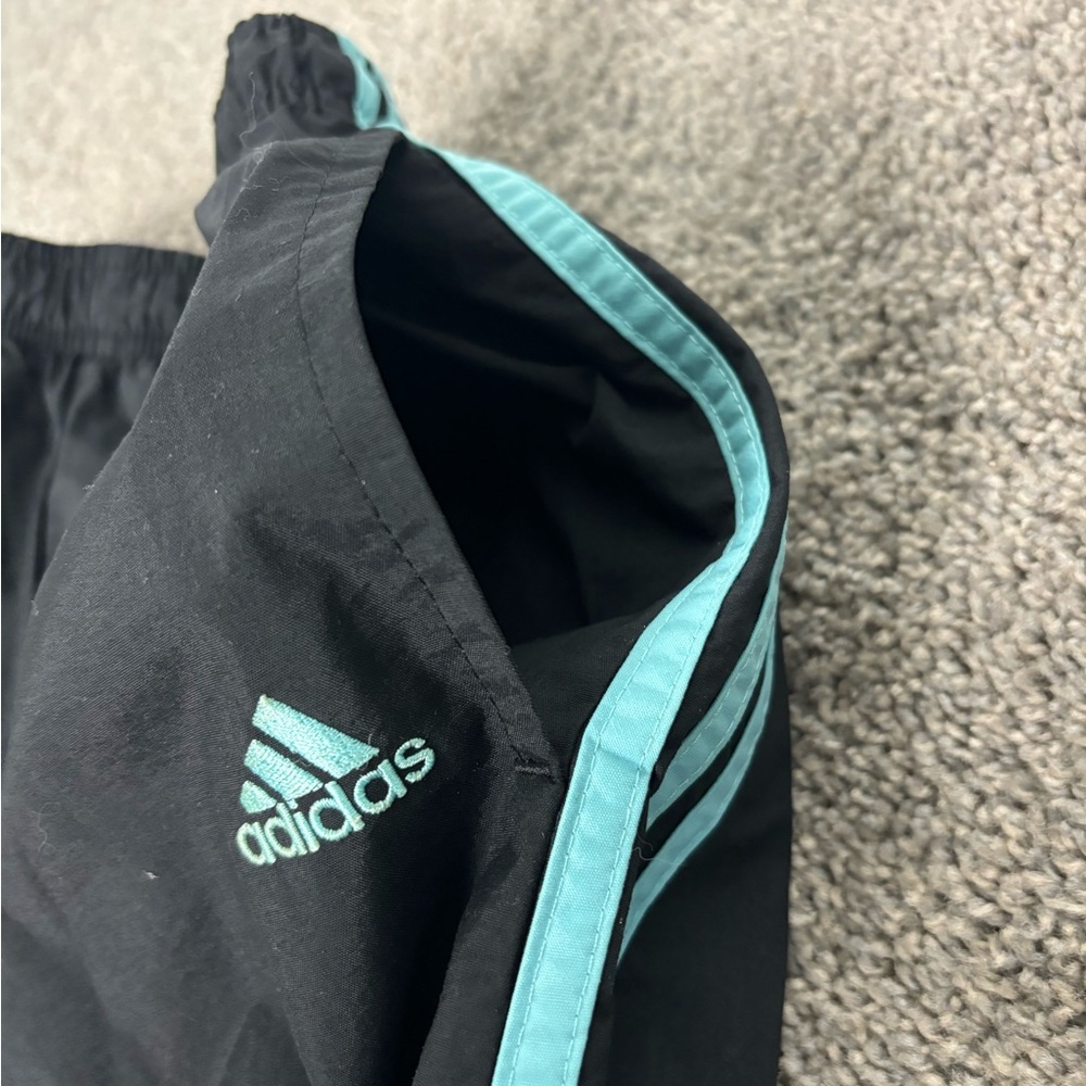 Y2k black with blue stripe lined‎ adidas track pants - Picture 10 of 10